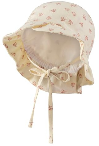 Sterntaler flickor Hatt Kinderhut aus Baumwolle Bedruckt mit Blumen