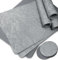 Tischsets, 6er-Set, abwischbar, Leder, Blumenmuster, wasserdicht, hitzebeständig, rutschfest, waschbar, Tischsets und Untersetzer, 6 Stück, für Ess- und Außenbereich, große Tischsets für Garten, Grau