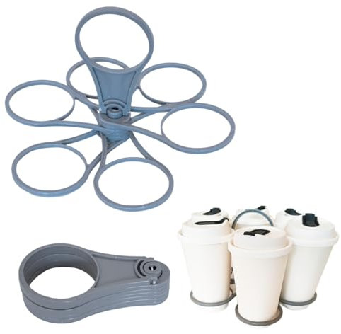 WUSJCOF Portabicchieri ripiegabile per bevande calde, fredde, birra. Robusto, riutilizzabile e tascabile. Comodo e sicuro per bevande calde.Indispensabile per le manifestazioni. per 6 PCS bevande