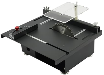 Mini scie circulaire de table avec lames, 200 W, multifonctionnelle, portable, de précision, pour le travail du bois