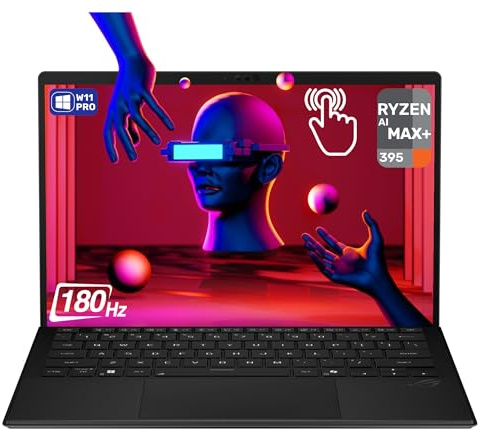ASUS ROG Flow Z13 Gaming Laptop, AMD Ryzen AI MAX+ 395, 32 GB LPDDR5x RAM, 2 TB PCIe SSD, 13.4 2.5K (2560x1600) 180Hz Touchscreen, AMD Radeon 8060S Graphics, 1-Zone RGB Keyboard, W11 Pro, Off Black