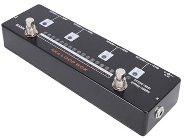 Luocute Guitar Effect Pedal, Bypass Guitar Effects Loops Switcher Pedal Channel Switcher Box, 16 Programmable Presets LED Display Bank Switch True Bypass Effecting Loops