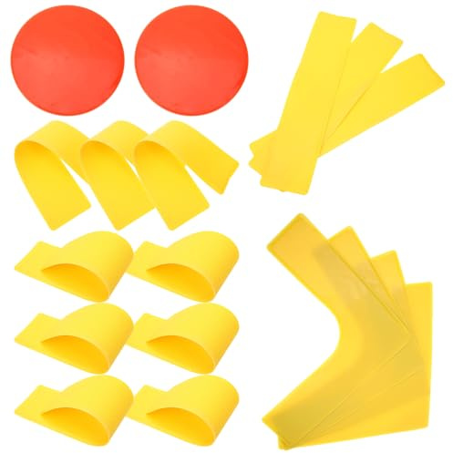 CONGARTENO Marqueurs de Terrain Sportifs Durables pour Entraînement Football et Tennis avec Disques Ronds Lignes Droites et Angles Marqueur Sol pour Exercices de Mobilité et Marquage Terrain