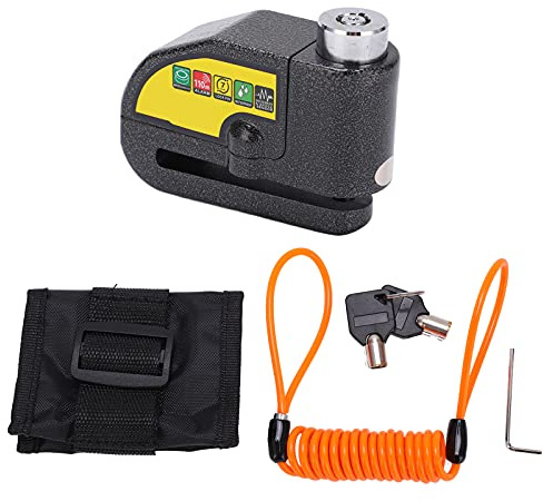 kaisudiAP Bloccadisco per Moto, Allarme Antifurto ad Alta Sicurezza, Suono Forte da 110 dB, Struttura in Acciaio Impermeabile, per Biciclette, E-Bike, Scooter (Set di tre blocchi per freni a disco,