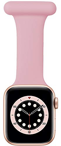 Songsier Compatible avec Bracelet Apple Watch 38/40/41mm, 42/44/45/46/49mm, Contrôle des infections Pin Fob pour les infirmières sages-femmes médecins (rose, 38mm/40mm/41mm/42mm（Series 10）)
