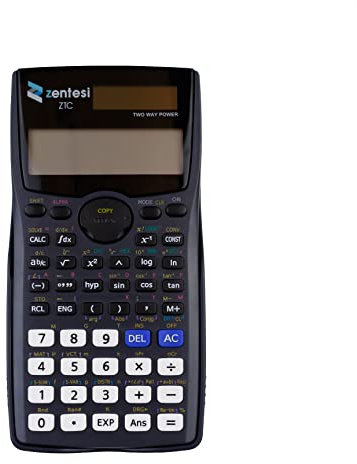 Zentesi Scientific Calculator For Secondary School with Solar Power. Perfect for GCSE, A Level Maths, Office Stationary Set & Supplies - 401 Functions