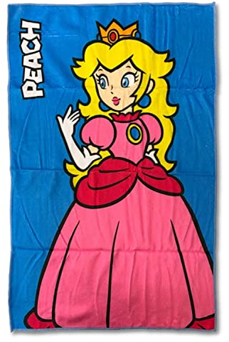 Scificollector Super Mario Handtuch – Prinzessin Pfirsich (kein Badetuch), Maße: 80 x 50 cm