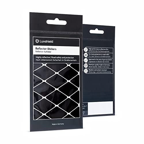 Luxshield Reflektierendes Aufkleber-Set – Rauten groß für Fahrrad Scooter Kinderwagen – reflektierende Aufkleber für Aufkleber mit hoher Sichtbarkeit