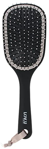 PARSA Beauty LOV.U Entwirrbürste Wet & Dry (Schwarz) – Haarbürste mit Multi-Flexible-Nylonpins – Haarbuerste – Hair brush women – Harebürste