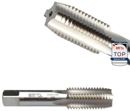 AM-Zerspanungstechnik Gewindeschneider M2-M36 | Universeller Gewindebohrer kurz Handgewindebohrer & Maschinengewindebohrer in Einem | Feingewinde - M3,5 x 0,6
