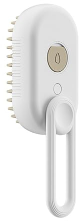 Dampf Katzenbürste, Tierhaarentfernungskamm mit Wassertank, 3in1 Dampf Katzen Bürste, Katzenbürste mit Dampf, für Massage,Pflege und Haarentfernung (Weiß)