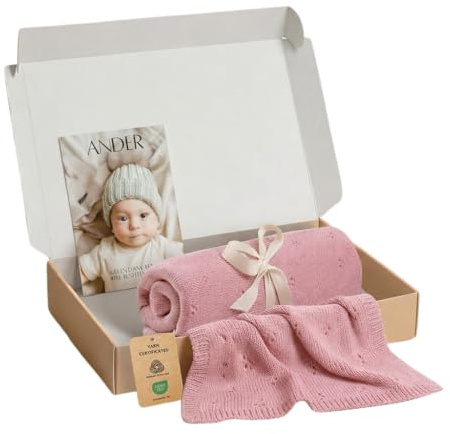 Ander Babyfilt i Merinoull 75x100 cm – Beige filt för barn – Bekvämt och säkert tillbehör för spädbarn och barn