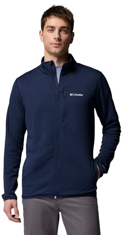 Columbia Essential Hike Grid fleecejacka med dragkedja för män, marinblå, storlek L