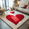Nyescasa Teppich Rot Herzen Kurzflor Teppich Modern Wohnzimmer Weich Teppich für Wohnzimmer Schlafzimmer Esszimmer Flur Teppich Kinder Mädchen Rechteckig Teppich aus Kaschmirimitat 160x230cm