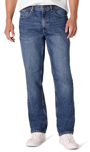 Amazon Essentials Jean Coupe Droite à Faible Élasticité Homme, Stone Medium Wash, 86,4 x 71,1 cm (l x L)