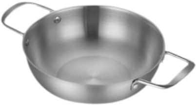 Gralara Padella per Paella in Acciaio Inossidabile, pentola per, pentola a Riscaldamento rapido, per Curry, per Cucinare zuppe, Pasta, risotti, 20 Cm