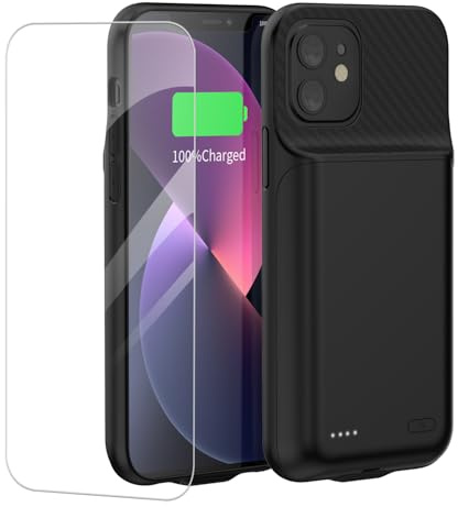 MIGAFEI Akkuhülle für iPhone 13/13Pro/14, 13800 mAh Ultradünne Schutzhülle Ladehülle, Tragbares wiederaufladbares erweiterbares Akku-Ladegerät