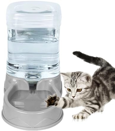 Automatischer Katzenfutterspender – PP & PET 29 x 27 x 17 cm | Katzenfutterspender | Optimiert | Einfaches Füttern von Hundewasserspender | Haustierfutter Wasserspender für Katzen, Hunde, kleine