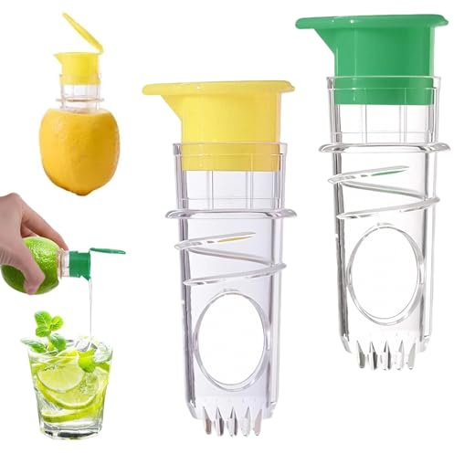 Saituo Home 2 Piezas Exprimidor Limon, Exprimidor Manual con Tapón de Rosca