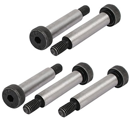 uxcell 5pcs 40Cr Steel Shoulder Bolt 8mm Shoulder Dia 35mm Shoulder Length M6x12mm Thread