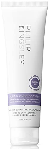 Philip Kingsley | Pure Blonde Booster Purple Mask | Colour Correcting Weekly Mask | For Blonde, Silver, Grey Platinum Bleached, Brassy Hair | Toner for Orange Brassiness and Yellow Tones | 150ml