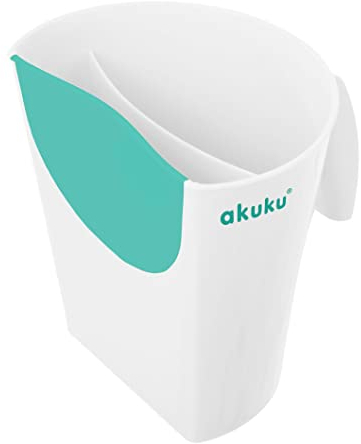 AKUKU Haarwäsche Becher weiß | Haarwaschbecher Kinder | Haare Waschen Kinder Schutz | Becher Haare Waschen Kinder | Haarwaschhilfe Kinder | Kinder Haare Waschen Schutz | Augenschutz Haare Waschen