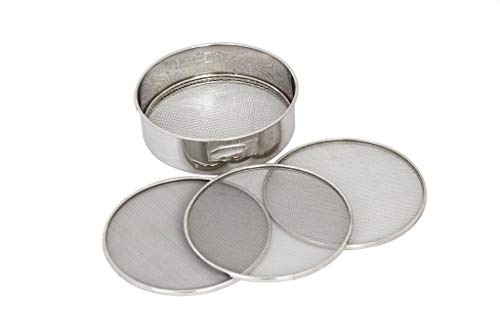 GIFTS PLANET 4 in 1 Stainless Steel Interchangeable Sieve Chalni Spices Food Strainers Atta Chalni Jaali Channi Atta Maida Strainer Silver