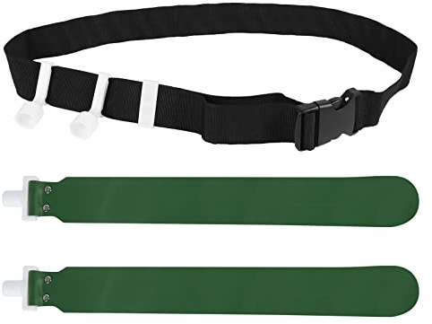 DONGKER Set di Bandiere e Cinture,2 Bandiere da Calcio PVC per Dispositivi di Allenamento per Ragazzi e Adulti