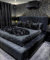 OPULENCE DREAM HOME LUXURY LIVING Upholstered Regal Panel line Ambassador Bed Frame and Headboard 50' Inch Plush Velvet Crush - double king superking Hand Made in the UK (double,black plush)