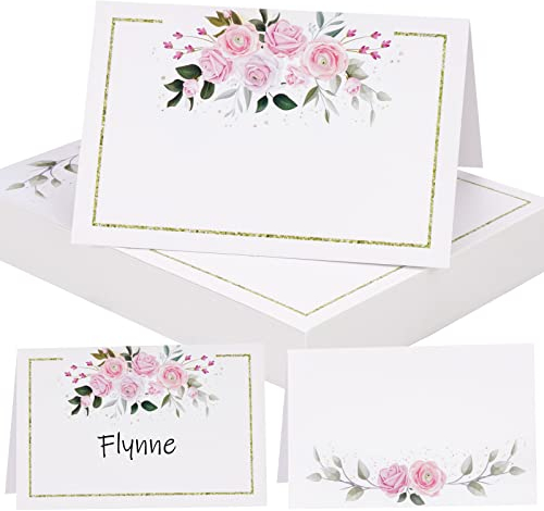 50pcs Tischkarten Hochzeit Deko Platzkarten Blanko 11 x 8,4 cm Tischdekoration Tischkärtchen zum Beschriften Tischreservierung Namenskarten Geburtstag Kommunion Taufe Feier