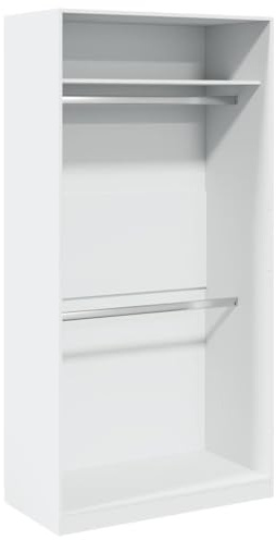 Garde robe Blanc 100x50x200 cm Bois d ingénierie