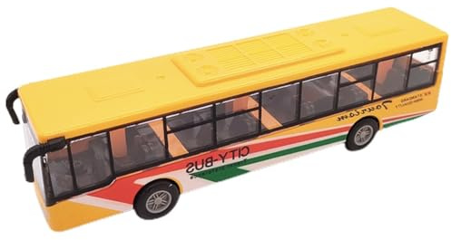 ZPSOSPZ toy bus,pull Die-cast School Vehicle, 1:64 Scale Pull-Back City Bus for Kids - Yellow