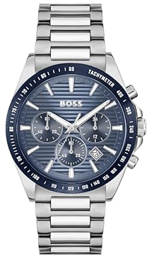 Boss Montre Chronographe à Quartz pour Homme Collection Strike Chrono avec Bracelet en Acier Inoxydable ou en Silicone