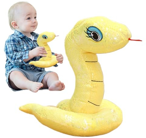 Générique Jouet en Peluche De Serpent, Snake Year 2025 Planche - Sequin Snake Plance Nouvel an Ornement | Simulation Snake Chinois Nouvel an Souvenir Animal Mou en Peluche Jouet Festival du Printemps