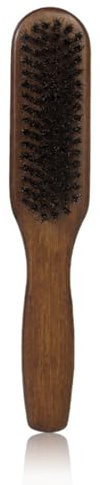 Spazzola per Barba con Setole di Cinghiale, Manico in Legno Naturale, Antistatica, Districante e Lisciatrice, Cura e Styling della Barba per Uomo, adatto a tutti gli oli e balsami per barba