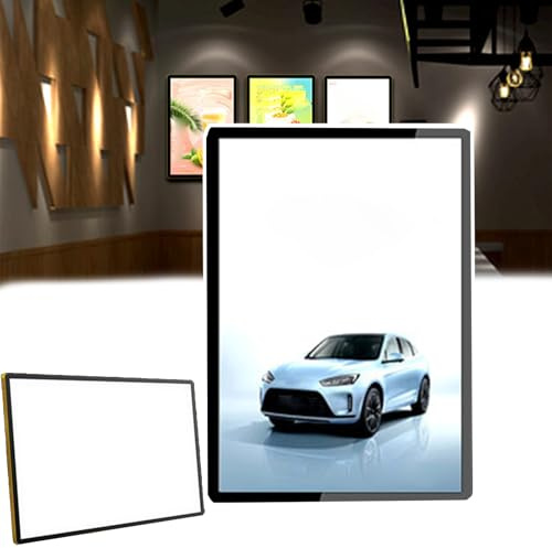 Caja de luz publicitaria LED, doble cara, soporte para menú luminoso, carga USB, marco ultrafino, para restaurantes, hoteles, tiendas y oficinas, 40 x 50 cm