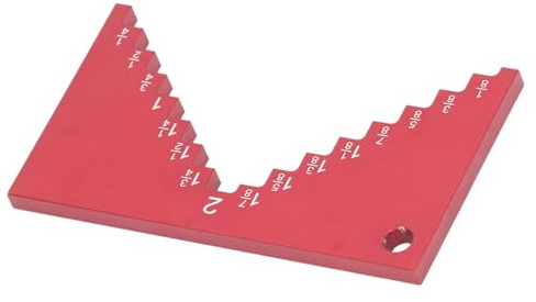 Acouto Stegdjupsmätare Aluminiumlegering Röd Anodiserad Yta Bordssåg och Bänkplan Fräsdjupmätare Utmärkt Legering Gjord Som och Detta Utmärkta Material är Djup Material är