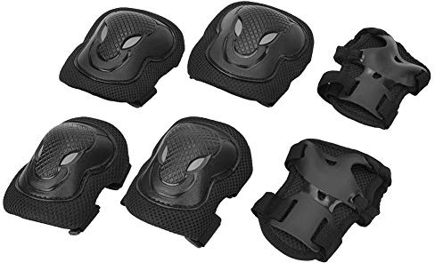 Juego de 6 equipos de protección para patinaje en línea, almohadillas de esponja gruesa de 10 mm, rodilleras, coderas, guantes – Máxima absorción de impactos para patinar en patinaje de adultos
