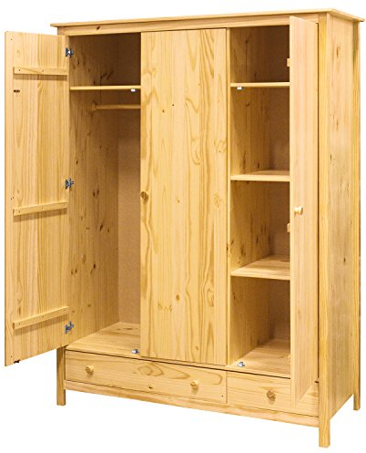 IDEA Nabytek Armoire 3 portes en pin massif Torino