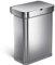 simplehuman ST2031 58L Rectangular Sensor Kitchen Bin with Voice and Motion Control, Automatic, Liner Pocket, Fingerprint-Proof, Brushed Stainless Steel