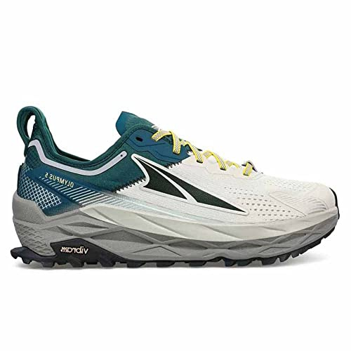 ALTRA Men's Olympus 5 Trail Running Shoe, Brown, Gray/Teal, 9.5