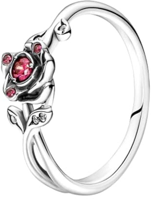 PANDORA, Disney Beauty and the Beast Rose Ring, Size 48