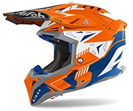 AIROH CASCO OFFROAD AVIATOR 3 SPIN ORANGE FLUO MATT XS