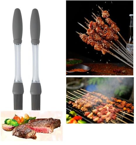 pinceles para cocina,brochas de reposteria,pincel cocina,pincel silicona cocina,brochas pasteleria profesional herramienta para sumergir y cepillo para aceite,adecuado para asar y hornear (2 piezas)