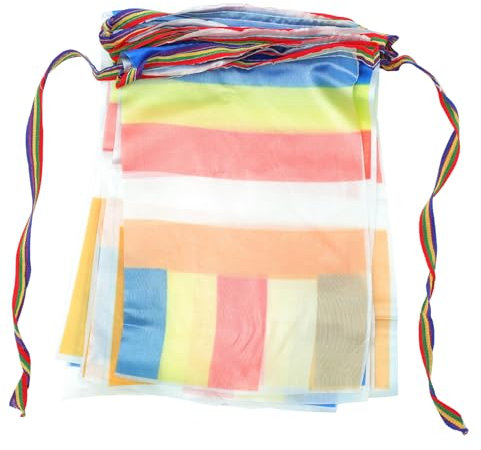 Happyyami Bandiere Di Preghiera Buddiste Di Realizzate Di Decorazioni Per Templi e Cerimonie Spirituali Per Meditazione e Atmosfera Di Tranquillità