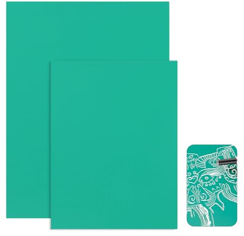 2 Stück Weichgummi Linoldruck Platte, Stempel Schnitzblöcke Linolschnitt Platten, Flache Oberfläche Linolschnitt Seta für Gravieren, für Stempel Selber Machen, Bastel- & Druckprojekte, DIY Stempel