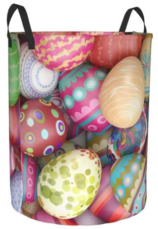 Cesto Para Ropa Sucia Huevos De Pascua Cesta De Almacenamiento Plegable Cesta De Lavandería Elegante Cesto Bolsa Para Juguetes Lavadero 40X50Cm