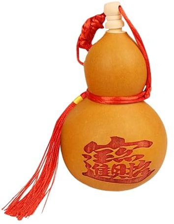 Water Gourd,Small Decorative Gourd Statue Decor - Small Calabash Crafts Supplies Natural Good Luck Home Decor for Study Room House Entryway