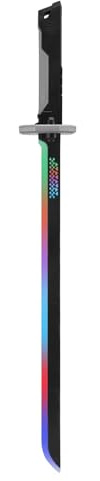 VELATEMOR Espada de Neón, Espada de Ciencia Ficción, de Chispa, Recargable Fresca, de Sonido con Luz LED, para Exhibición de Colección de Juegos