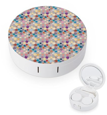 fkgvwo Contact Lens Case Color Contact Lens Box Travel Kit Portable for Travel & Home